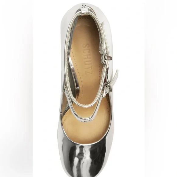 SCHUTZ | Shoes | Schutz Dorothy Silver Mary Jane Pumps Nwob  display picture 1